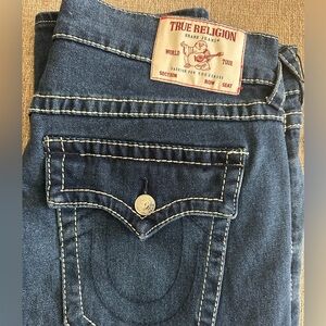 TRUE RELIGION GENO BIG FLAP RELAXED SLIM JEANS 36 X 32